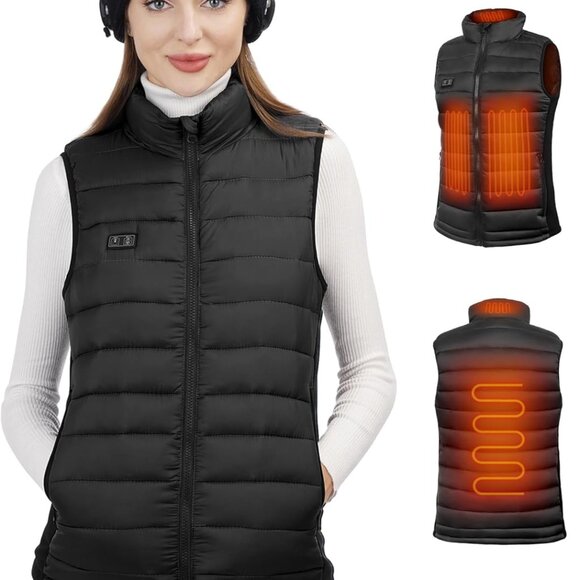 Heated Vest for Women with Battery Pack Included, Rechargeable Heated Jacket Coa - Picture 1 of 7